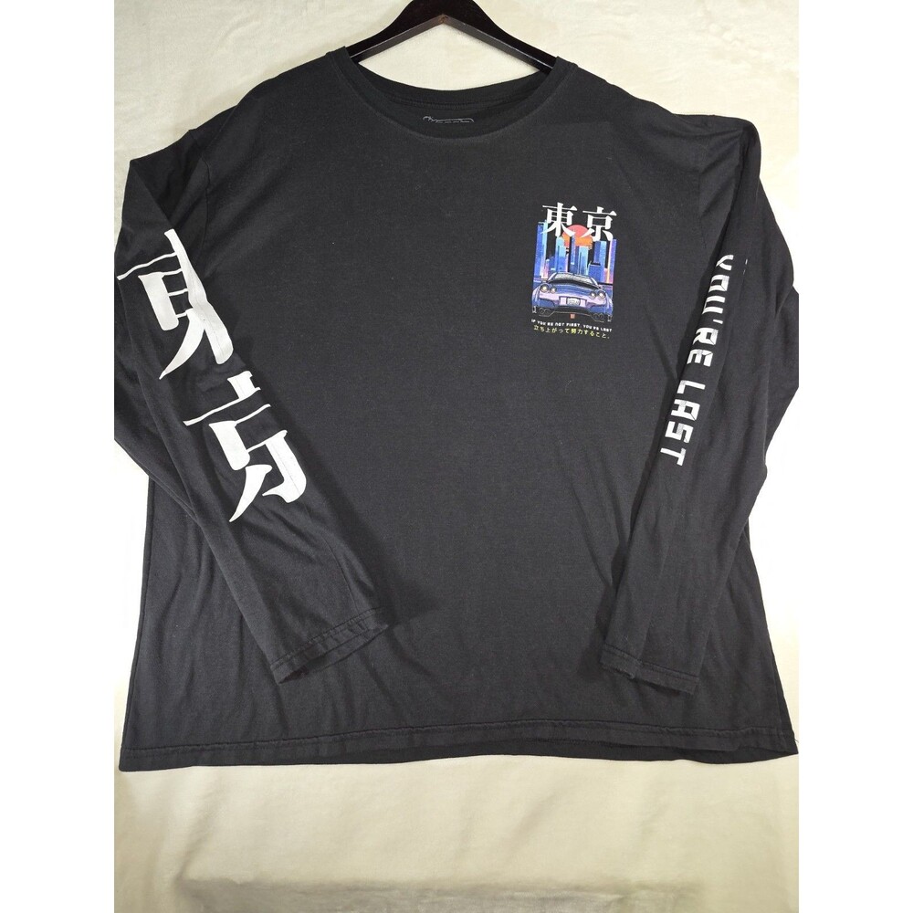Fresh Laundry Tokyo Racing Long Sleeve Shirt GTR JDM Streetwear Mens XL Black